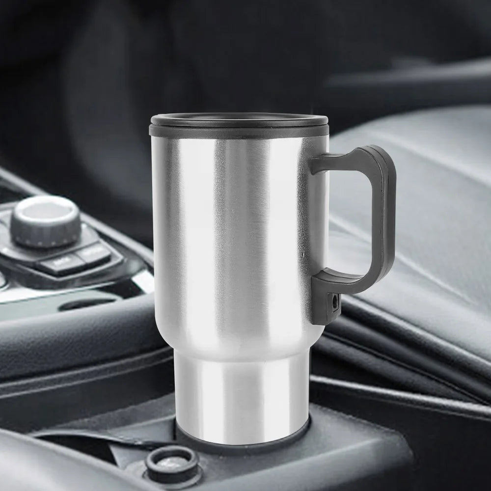 HeatSip Go™: 12V Fast Boil Travel Mug | Portable Electric Kettle for Car