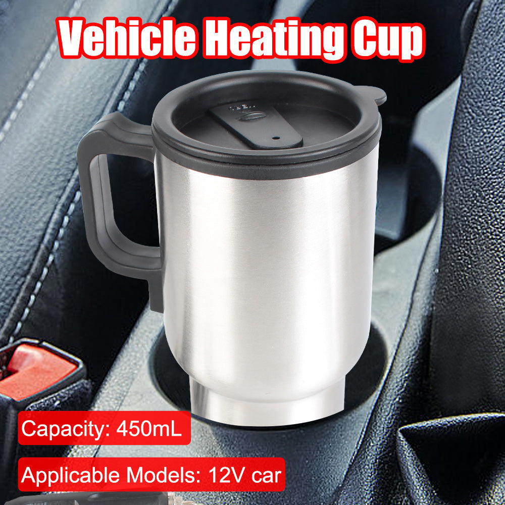 HeatSip Go™: 12V Fast Boil Travel Mug | Portable Electric Kettle for Car