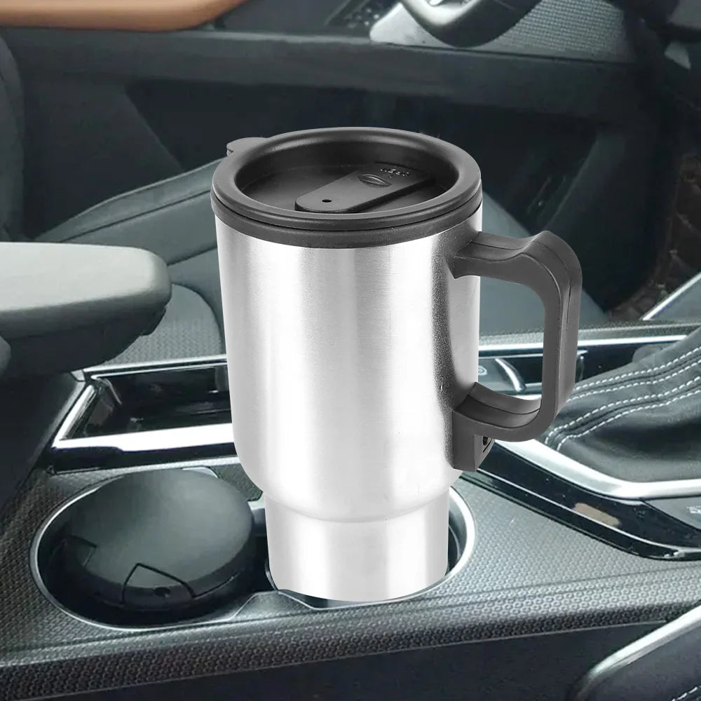 HeatSip Go™: 12V Fast Boil Travel Mug | Portable Electric Kettle for Car