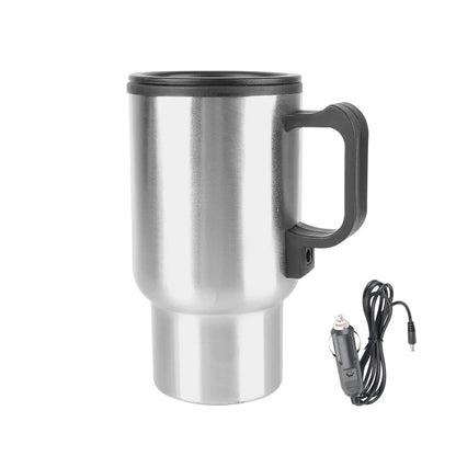 HeatSip Go™: 12V Fast Boil Travel Mug | Portable Electric Kettle for Car